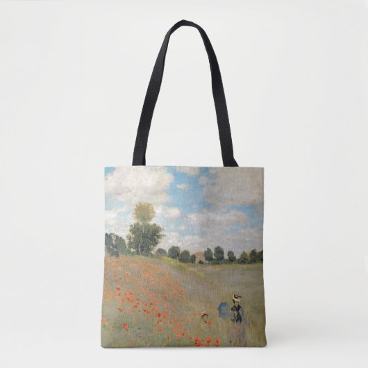 Claude Monet | Wilde papaver nabij Argenteuil Tote Bag (Voorkant)
