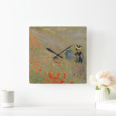 Claude Monet | Wilde papaver nabij Argenteuil Vierkante Klok (Huis)