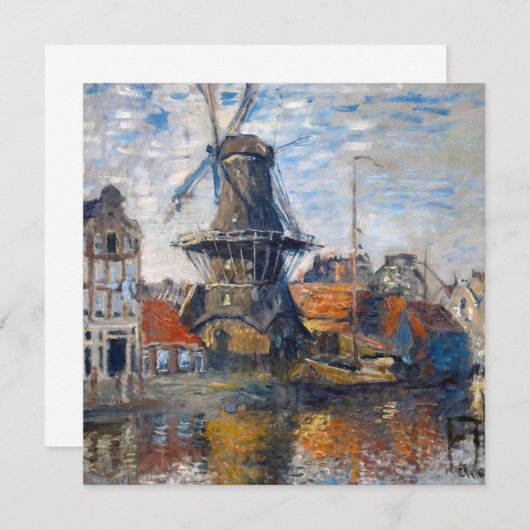 Claude Monet - Windmill, Amsterdam Bedankkaart (Voorkant / Achterkant)