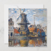 Claude Monet - Windmill, Amsterdam Bedankkaart (Voorkant)