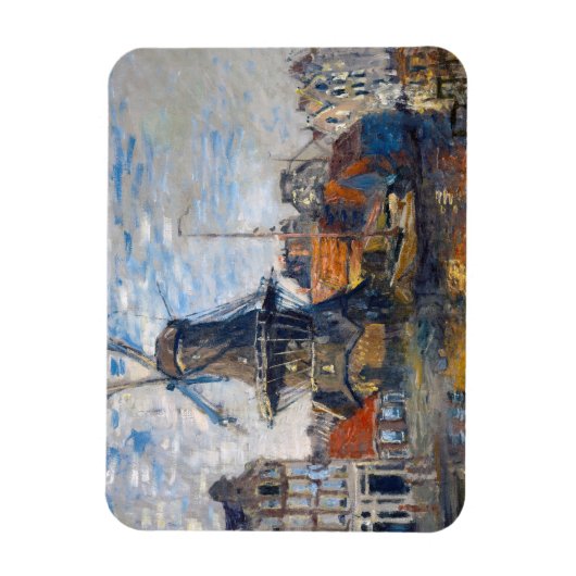 Claude Monet - Windmill, Amsterdam Magneet (Verticaal)