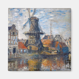 Claude Monet - Windmill, Amsterdam Magneet