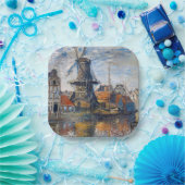 Claude Monet - Windmill, Amsterdam Papieren Bordje (Feest)