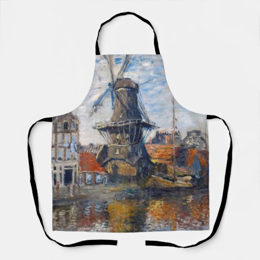 Claude Monet - Windmill, Amsterdam Schort (Voorkant)