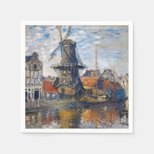 Claude Monet - Windmill, Amsterdam Servet (Voorkant)