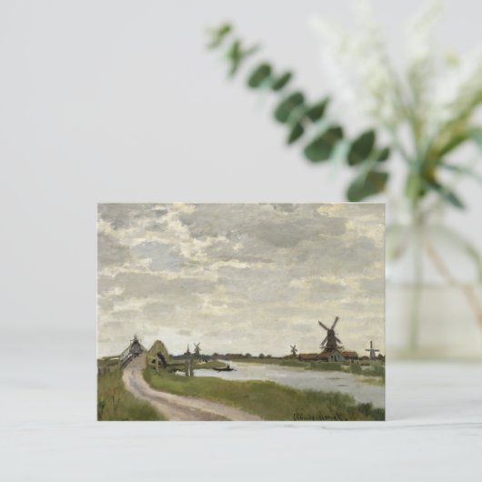 Claude Monet - Windmills nabij Zaandam Briefkaart (Staand voorkant)
