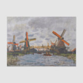 Claude Monet - Windmills near Zaandam Tissuepapier (Voorkant)