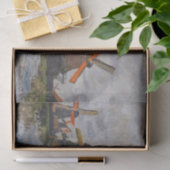 Claude Monet - Windmills near Zaandam Tissuepapier (Geschenk)