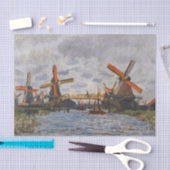 Claude Monet - Windmills near Zaandam Tissuepapier (Craft)