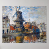 Claude Monet - Windmolen, Amsterdam Poster (Voorkant)
