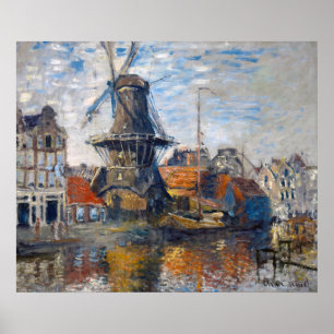 Claude Monet - Windmolen, Amsterdam Poster