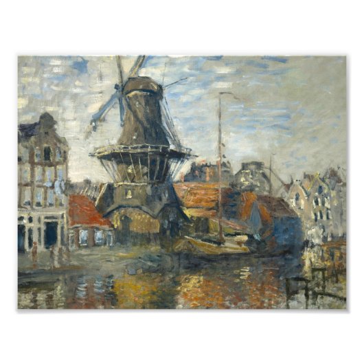Claude Monet - Windmolen op de Onafhankelijke Mone Foto Afdruk (Voorkant)
