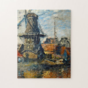 Claude Monet - Windmolen op de plaats van bestemmi Legpuzzel
