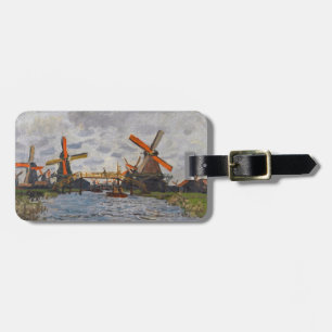 Claude Monet - Windmolens bij Zaandam Bagagelabel