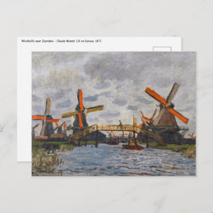 Claude Monet - Windmolens bij Zaandam Briefkaart