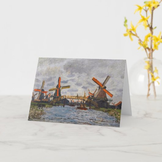 Claude Monet - Windmolens bij Zaandam Kaart (Gele Bloem)