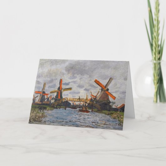Claude Monet - Windmolens bij Zaandam Kaart (Voorkant)