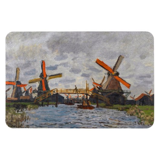 Claude Monet - Windmolens bij Zaandam Magneet (Horizontaal)