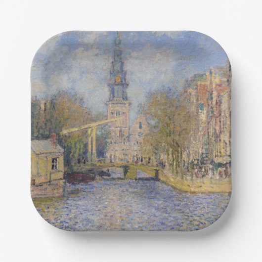 Claude Monet - Windmolens bij Zaandam Papieren Bordje (Voorkant)