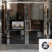 Claude Monet - Windmolens bij Zaandam Raamsticker (Kantoordeur)