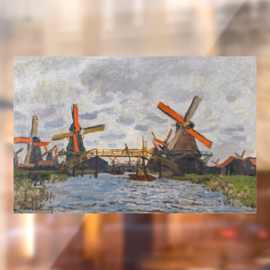 Claude Monet - Windmolens bij Zaandam Raamsticker (Vel 2)
