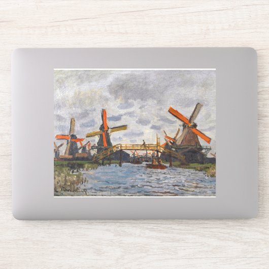 Claude Monet - Windmolens bij Zaandam Sticker (Computer)