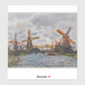 Claude Monet - Windmolens bij Zaandam Sticker (Vel)