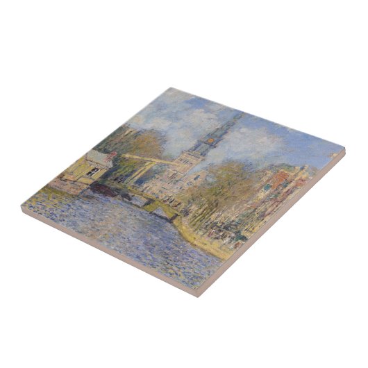 Claude Monet - Windmolens bij Zaandam Tegeltje (Zijkant)