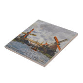 Claude Monet - Windmolens bij Zaandam Tegeltje (Zijkant)