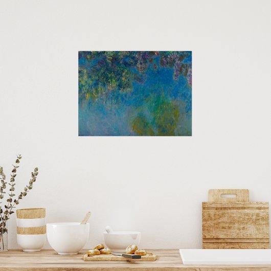 Claude Monet Wisteria Fine Art Floral GalleryHD Poster (Keuken)