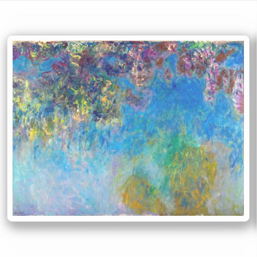 Claude Monet Wisteria Sticker (Voorkant)