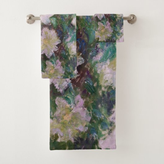 Claude Monet - Witte Clematis Bad Handdoek (Insitu)