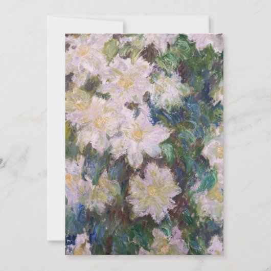 Claude Monet - Witte Clematis Bedankkaart (Voorkant)