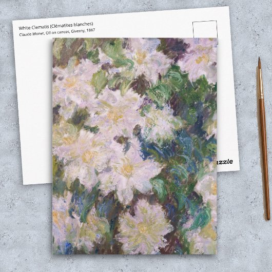 Claude Monet - Witte Clematis Briefkaart