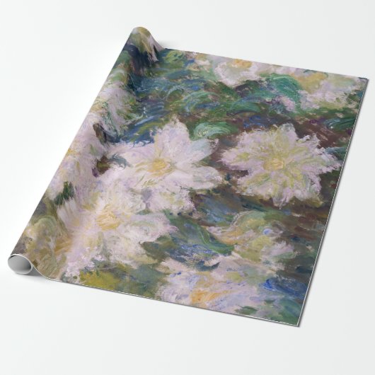 Claude Monet - Witte Clematis Cadeaupapier (Uitgerold)