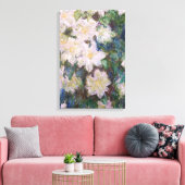 Claude Monet - Witte Clematis Faux Canvas Afdruk (Insitu (Woonkamer))