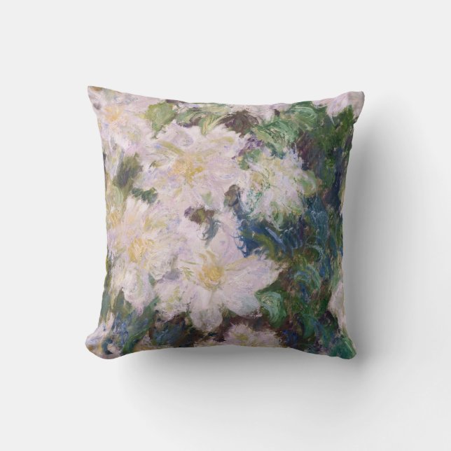 Claude Monet - Witte Clematis Kussen (Voorkant)