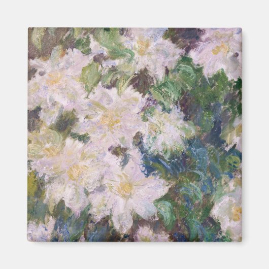 Claude Monet - Witte Clematis Magneet (Voorkant)