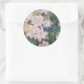Claude Monet - Witte Clematis Ronde Sticker (Tas)