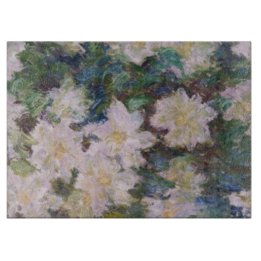 Claude Monet - Witte Clematis Snijplank (Voorkant)