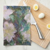 Claude Monet - Witte Clematis Theedoek (Quarter Fold)