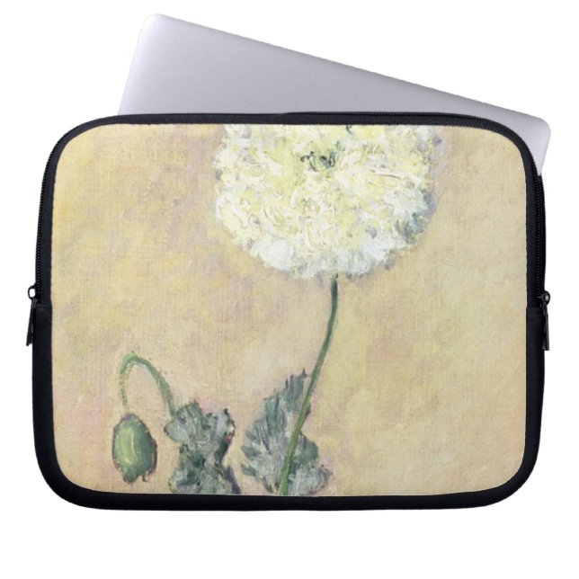 Claude Monet | Witte papaver, 1883 Laptop Sleeve (Voorkant)