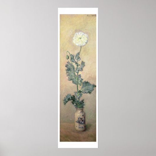 Claude Monet | Witte papaver, 1883 Poster (Voorkant)