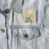 Claude Monet | Witte papaver, 1883 Vierkante Button 5,1 Cm (In situ)