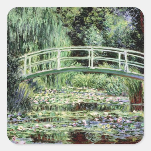 Claude Monet | Witte waterlionen, 1899 Vierkante Sticker (Voorkant)