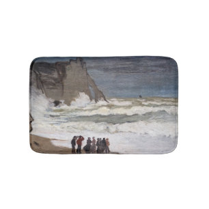 Claude Monet - Woelige zee bij Etretat Badmat
