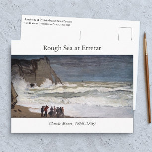 Claude Monet - Woelige zee bij Etretat Briefkaart