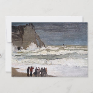Claude Monet - Woelige zee bij Etretat Kaart