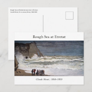 Claude Monet - Woeste zee bij Etretat Briefkaart
