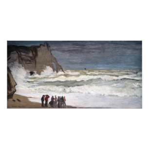 Claude Monet - Woeste zee bij Etretat Foto Afdruk